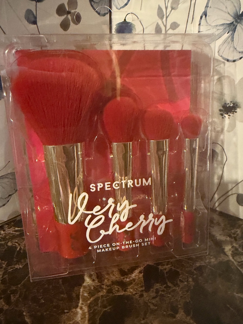 Spectrum Very Cherry 4 Piece On-The-Go Mini Makeup Brush Set